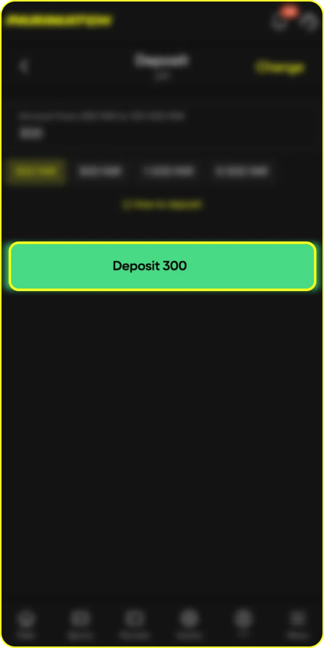 Complete the deposit process at Parimatch online casino and wait for the funds to be credited.