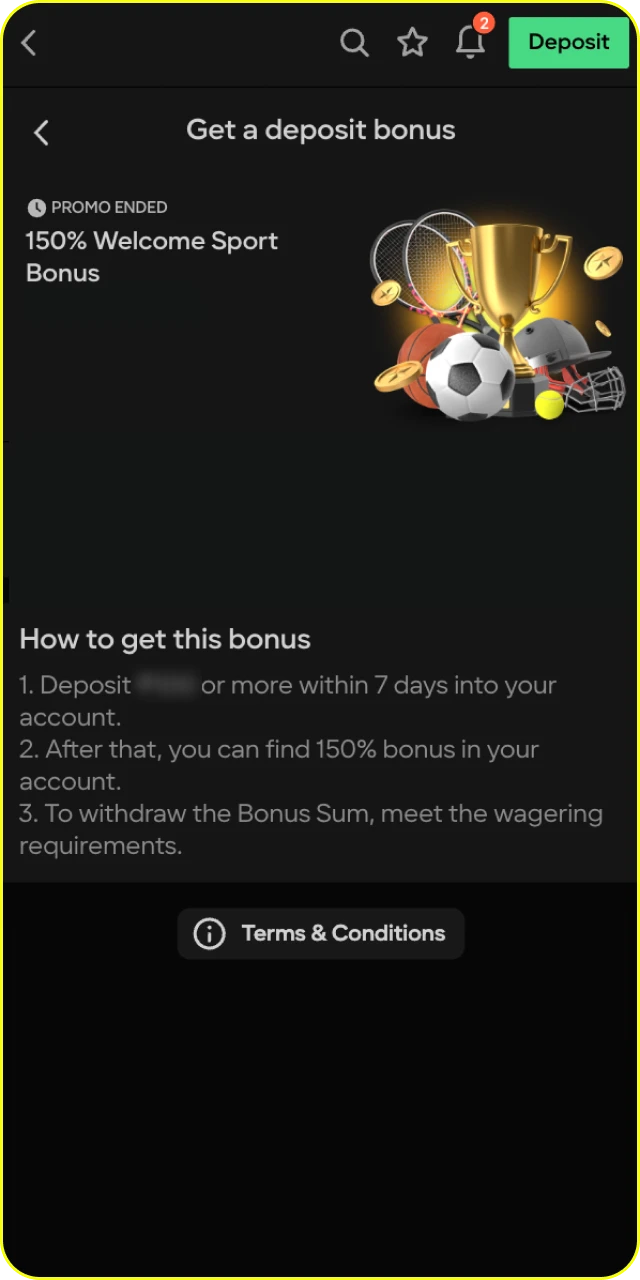 After making a deposit, you will be able to access your welcome bonus at Parimatch Casino.