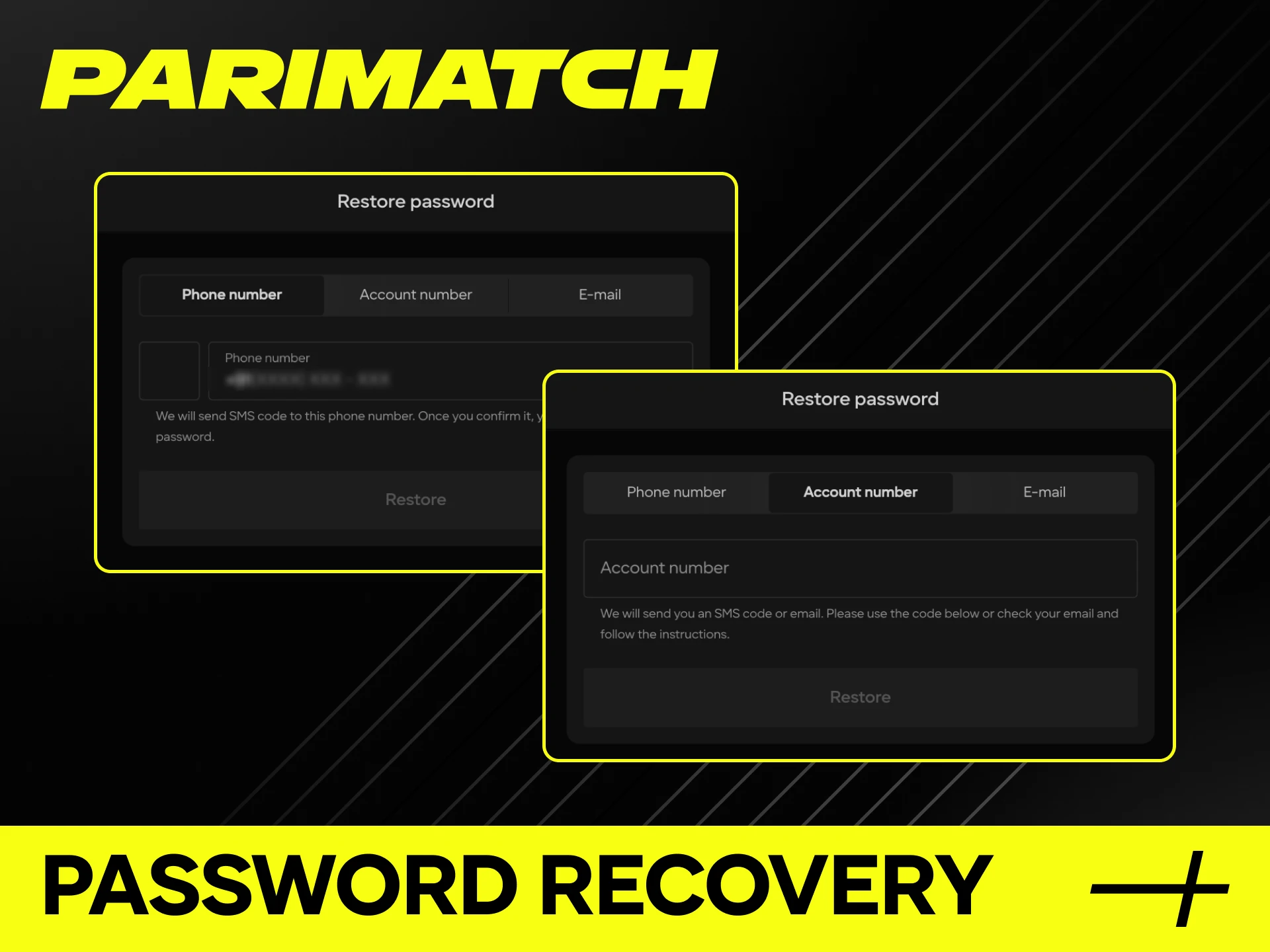 Can a player recover their Parimatch online casino account password.