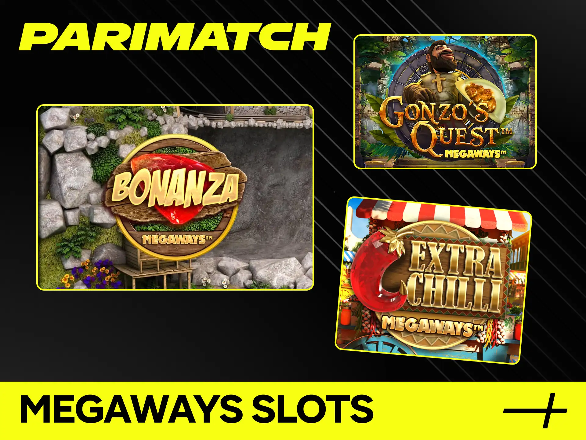 Play and win Megaways slots at Parimatch online casino.