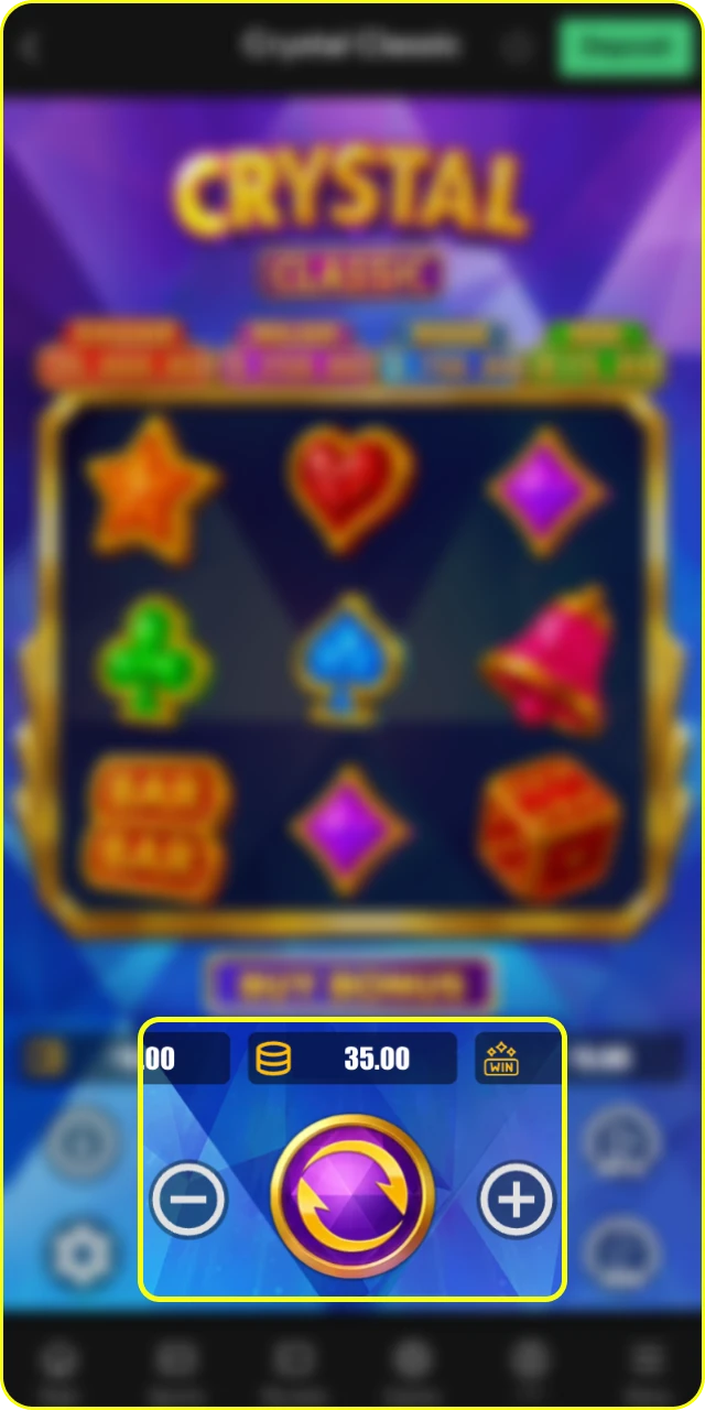 Place your bets on slot games at Parimatch online casino.