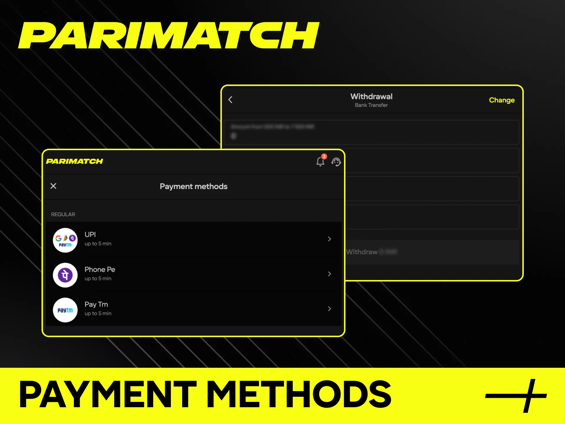 Parimatch online casino provides secure payments for players.
