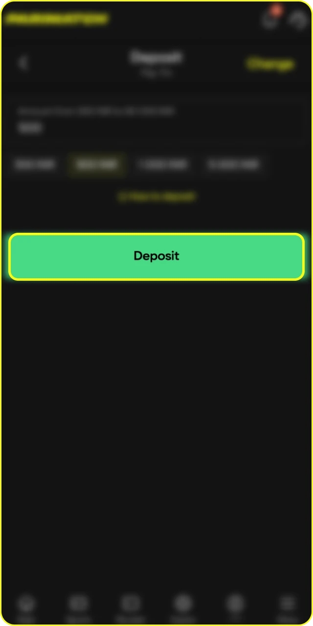 Make a deposit to gain access to slot games at Parimatch online casino.