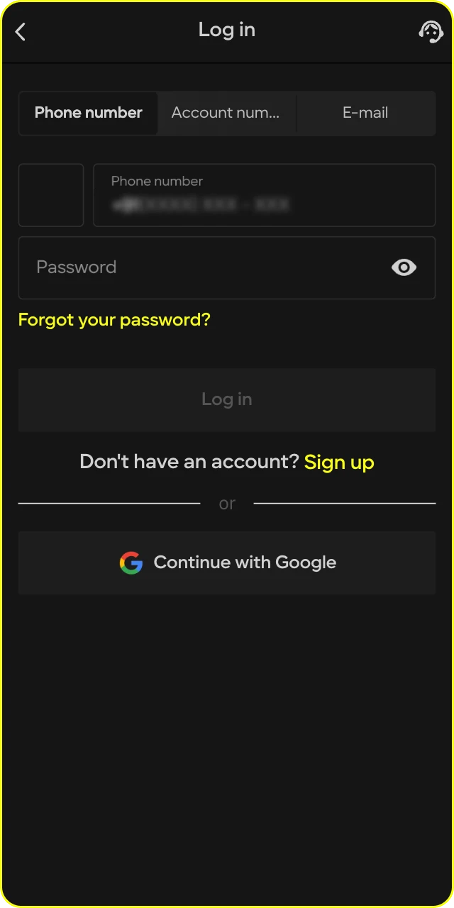 Log in to Parimatch online casino to withdraw money from your account.