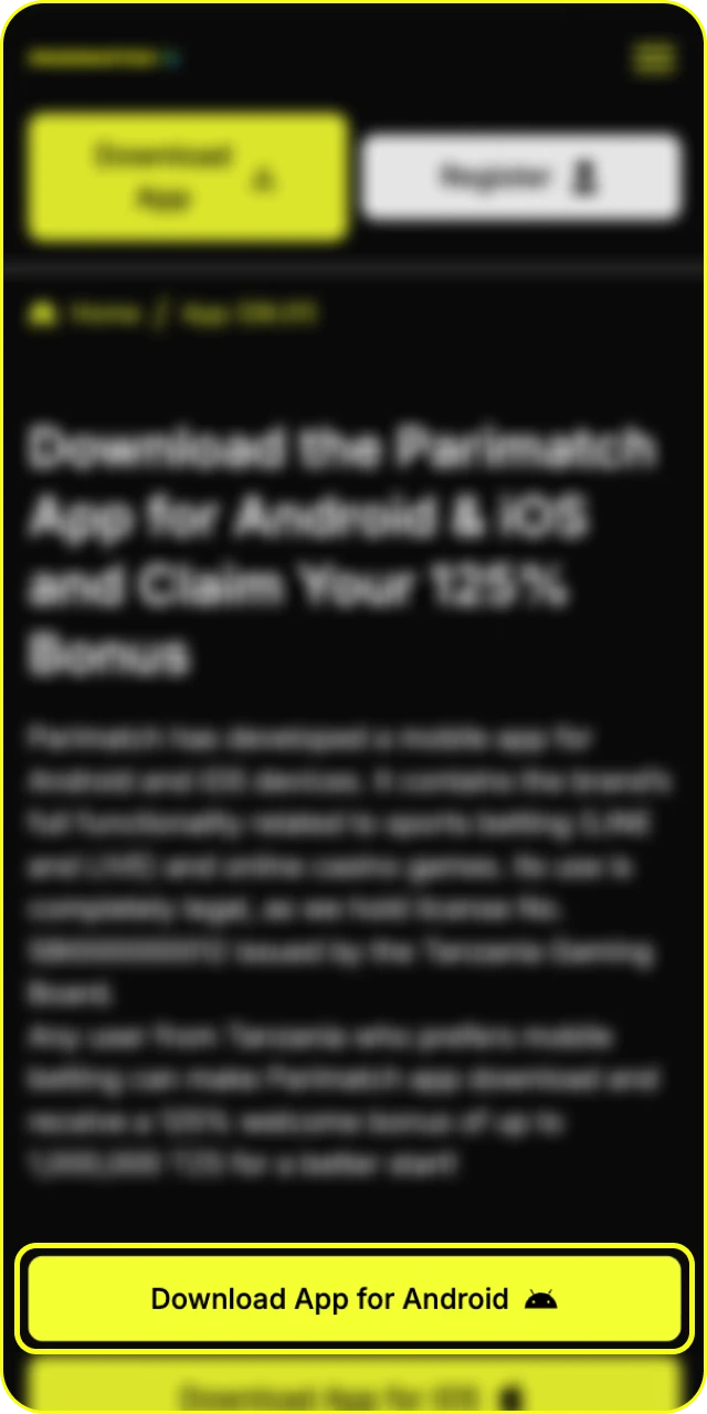 Click the App button on the official site to start your Parimatch App installation.