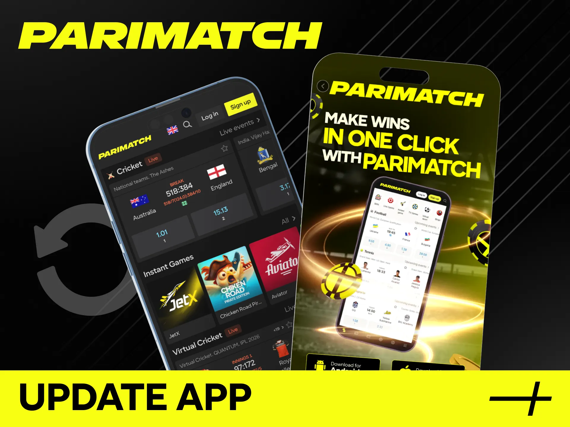 Learn how to update the Parimatch App to access the newest features.