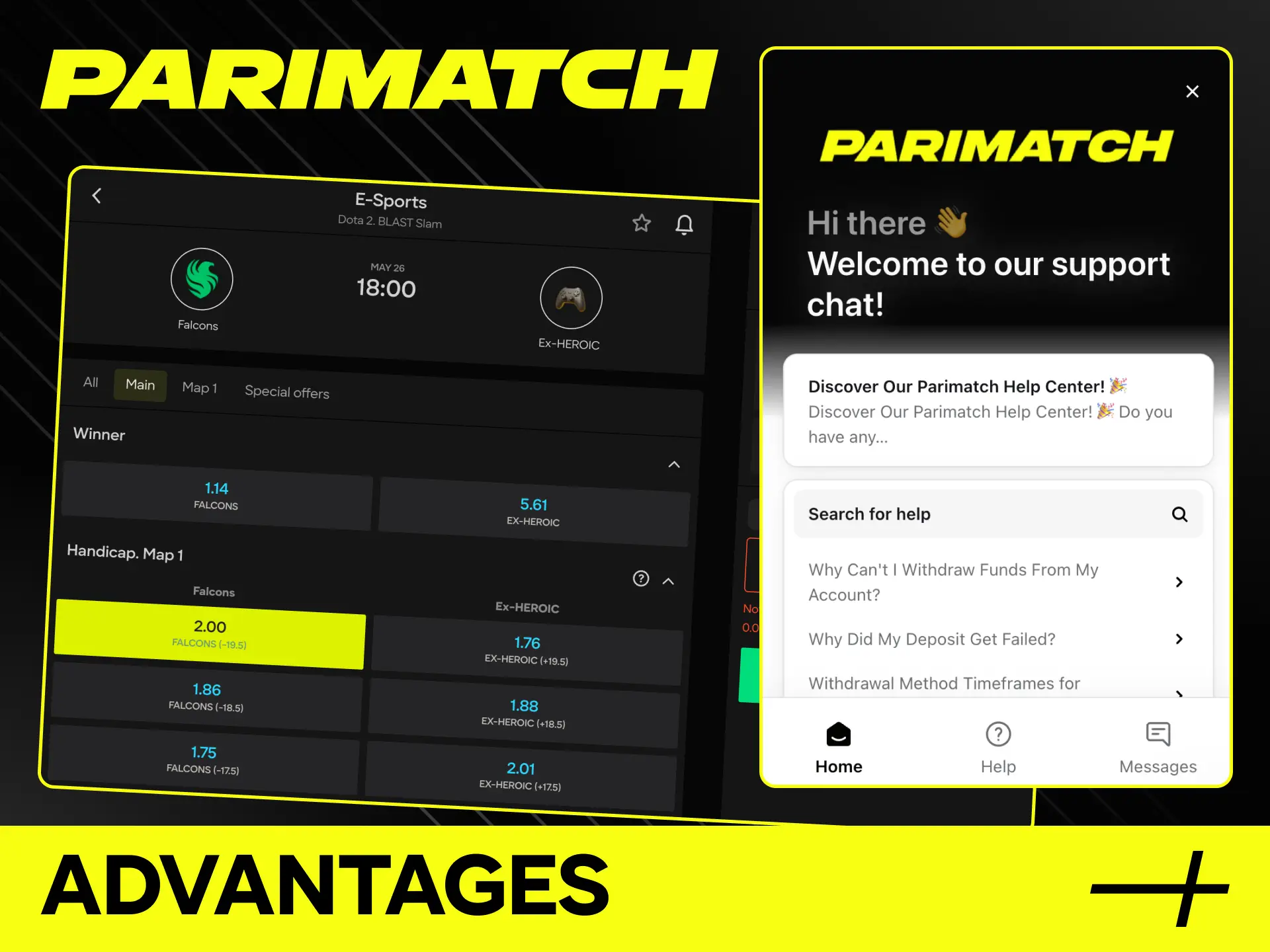Enjoy the main advantages of Dota 2 betting at Parimatch Tanzania.