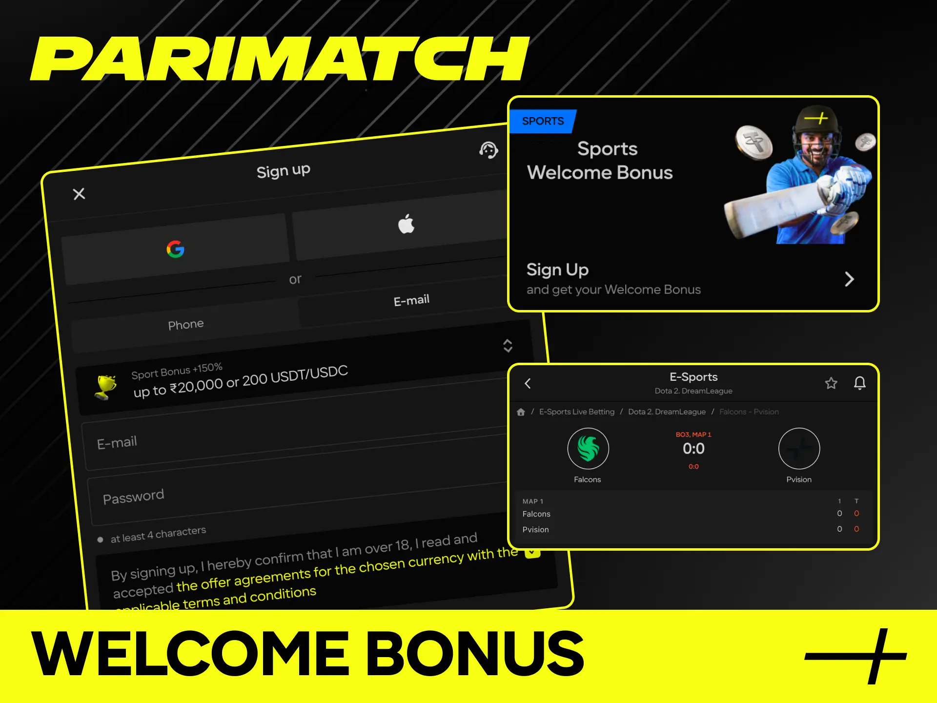 Claim your massive welcome bonus for esports betting at Parimatch Tanzania.