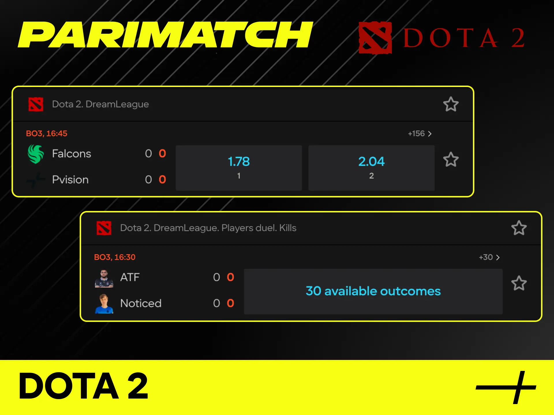 Experience competitive Dota 2 esports betting on the official Parimatch platform.