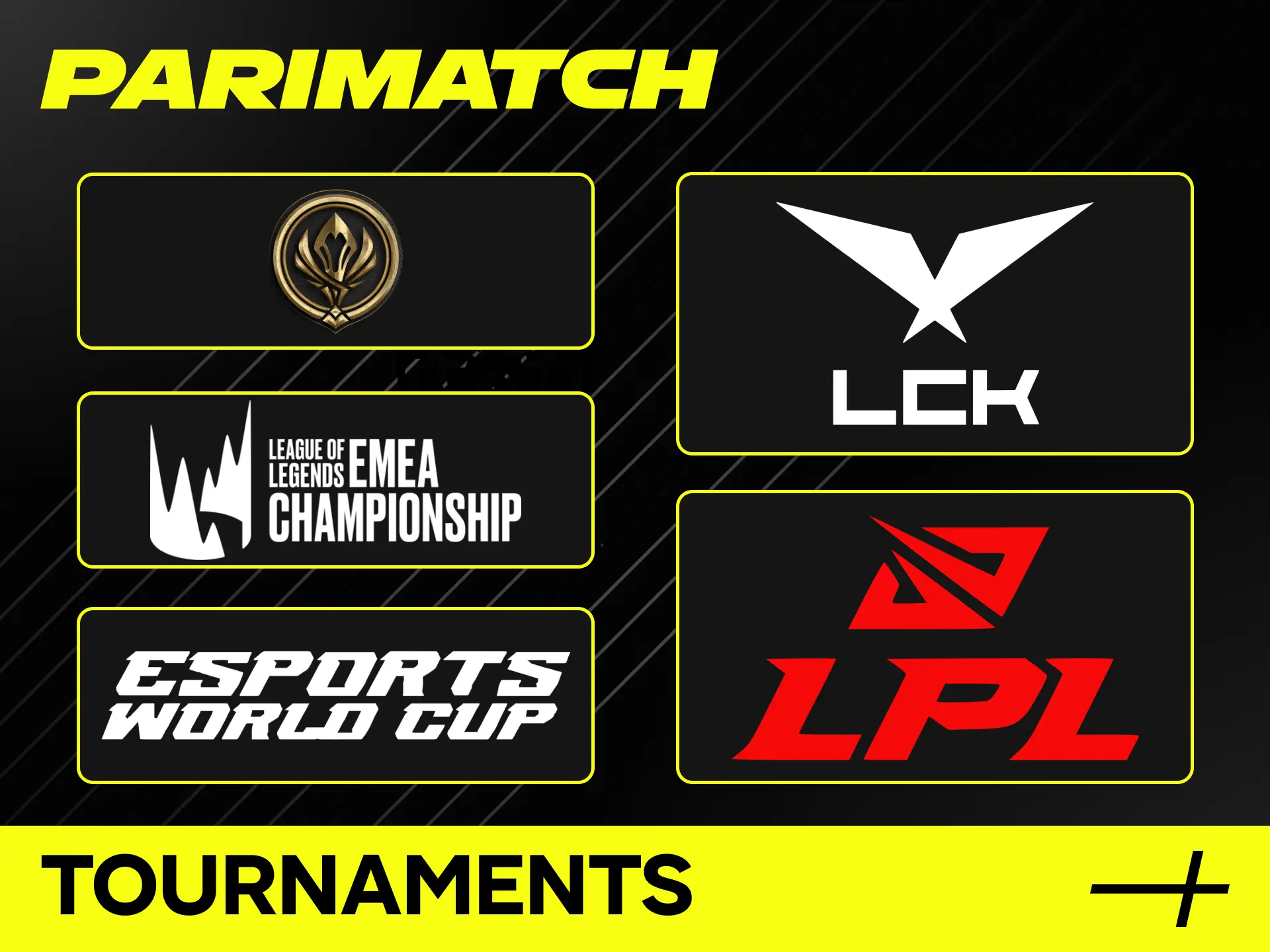 Check out the biggest League of Legends tournaments to bet on Parimatch.