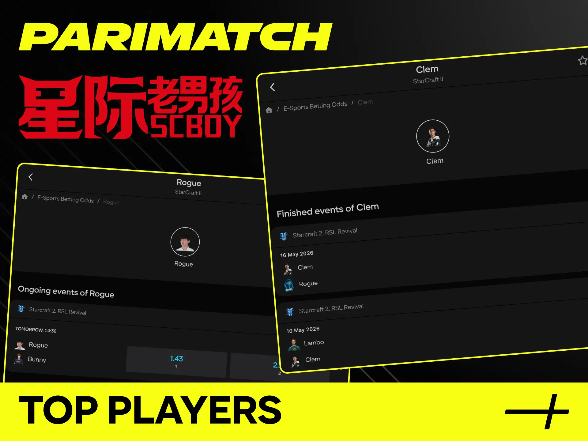 Check out the official rating of top StarCraft players at Parimatch.